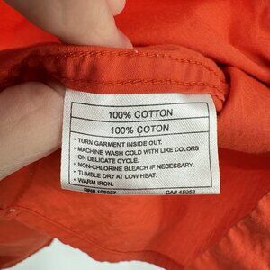 SOLD shirt orange XL turquoise snaps embroidered